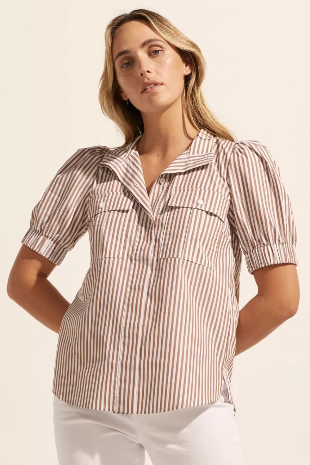 Women Zoe Kratzmann Allot Top-Mocha Stripe