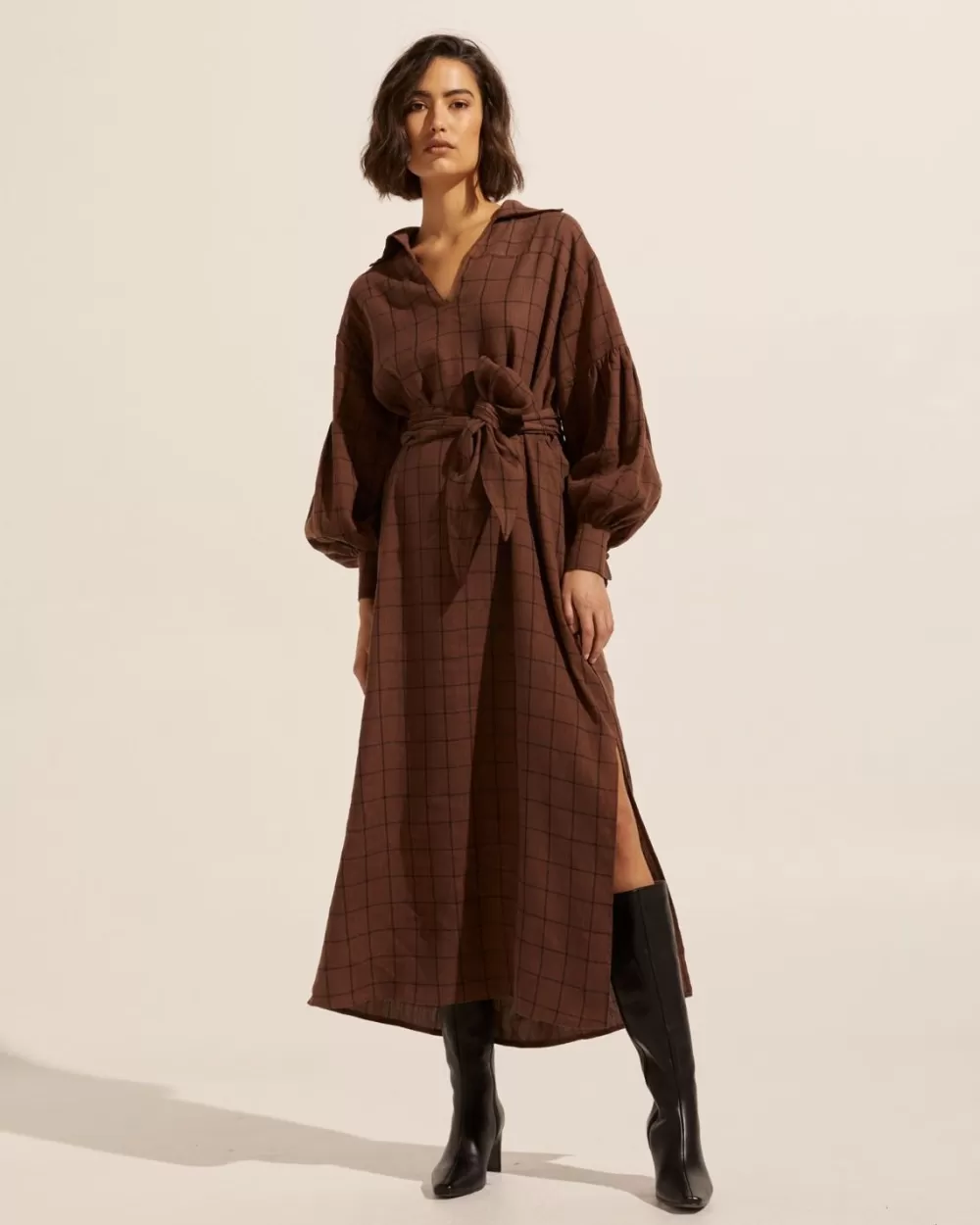 Women Zoe Kratzmann Beeline Dress-Chocolate Check