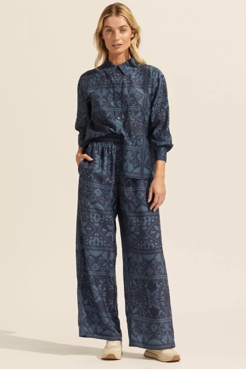 Women Zoe Kratzmann Breeze Pant-Indigo Mosaic