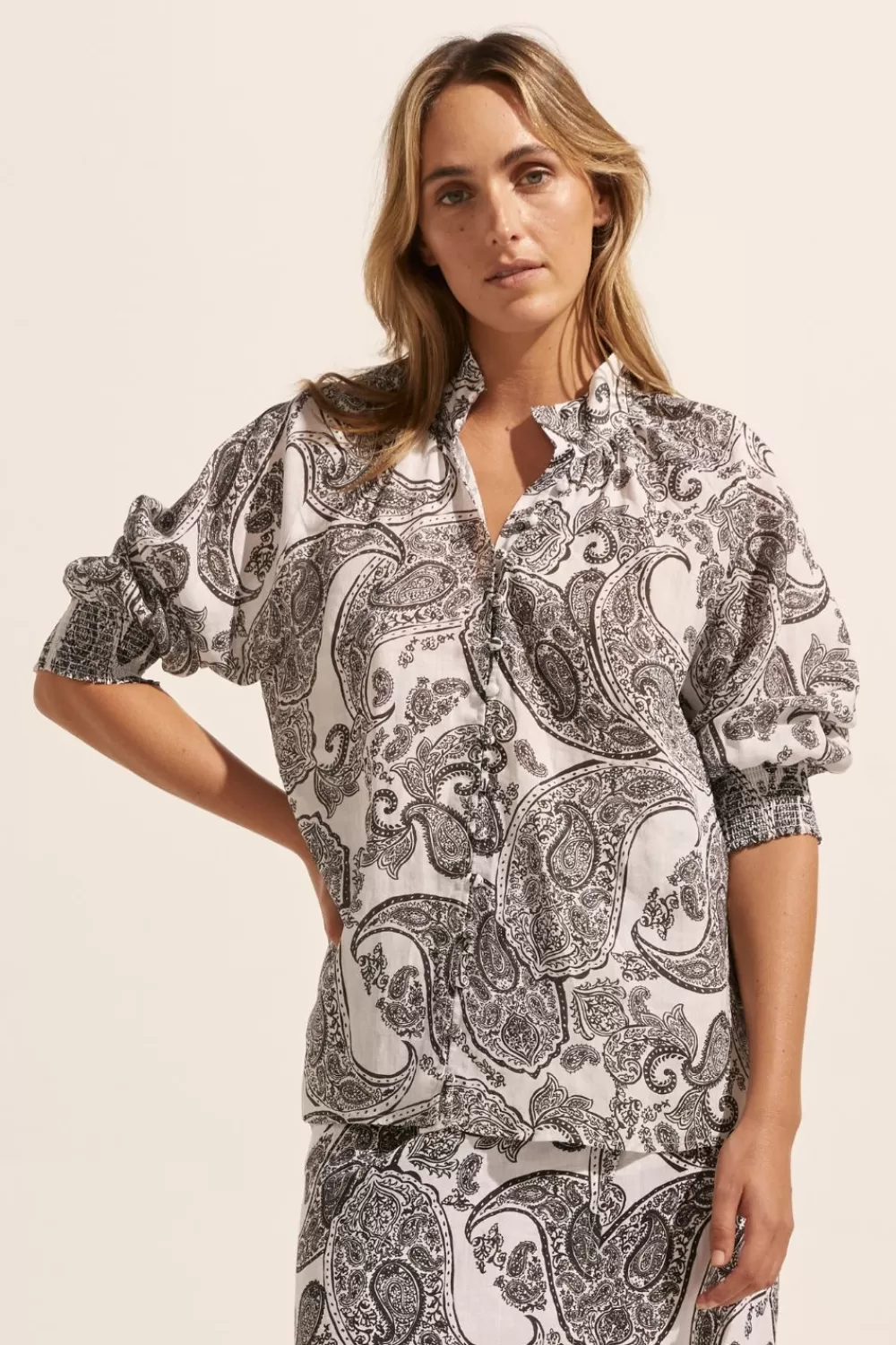 Women Zoe Kratzmann Carousel Top-Black Paisley