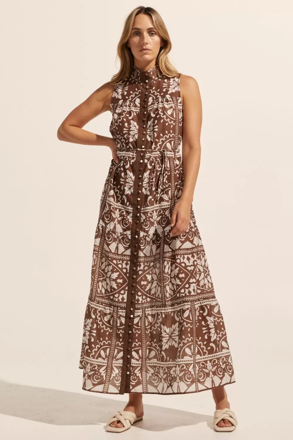 Women Zoe Kratzmann Crescent Dress-Choc Mosaic