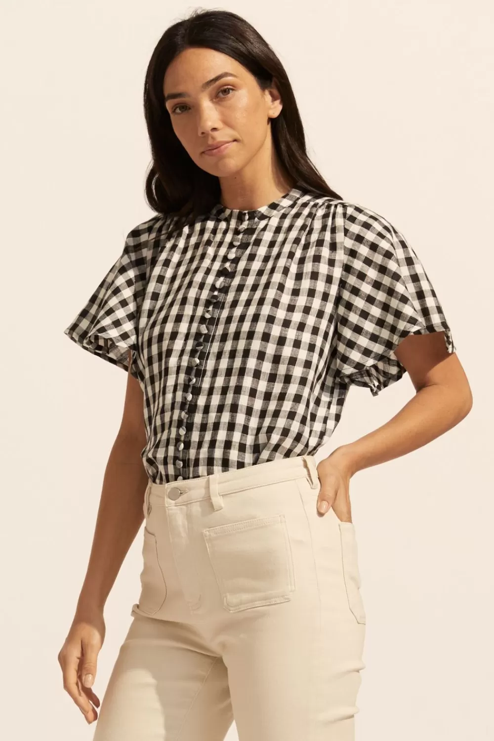 Women Zoe Kratzmann Essence Top-Black Check