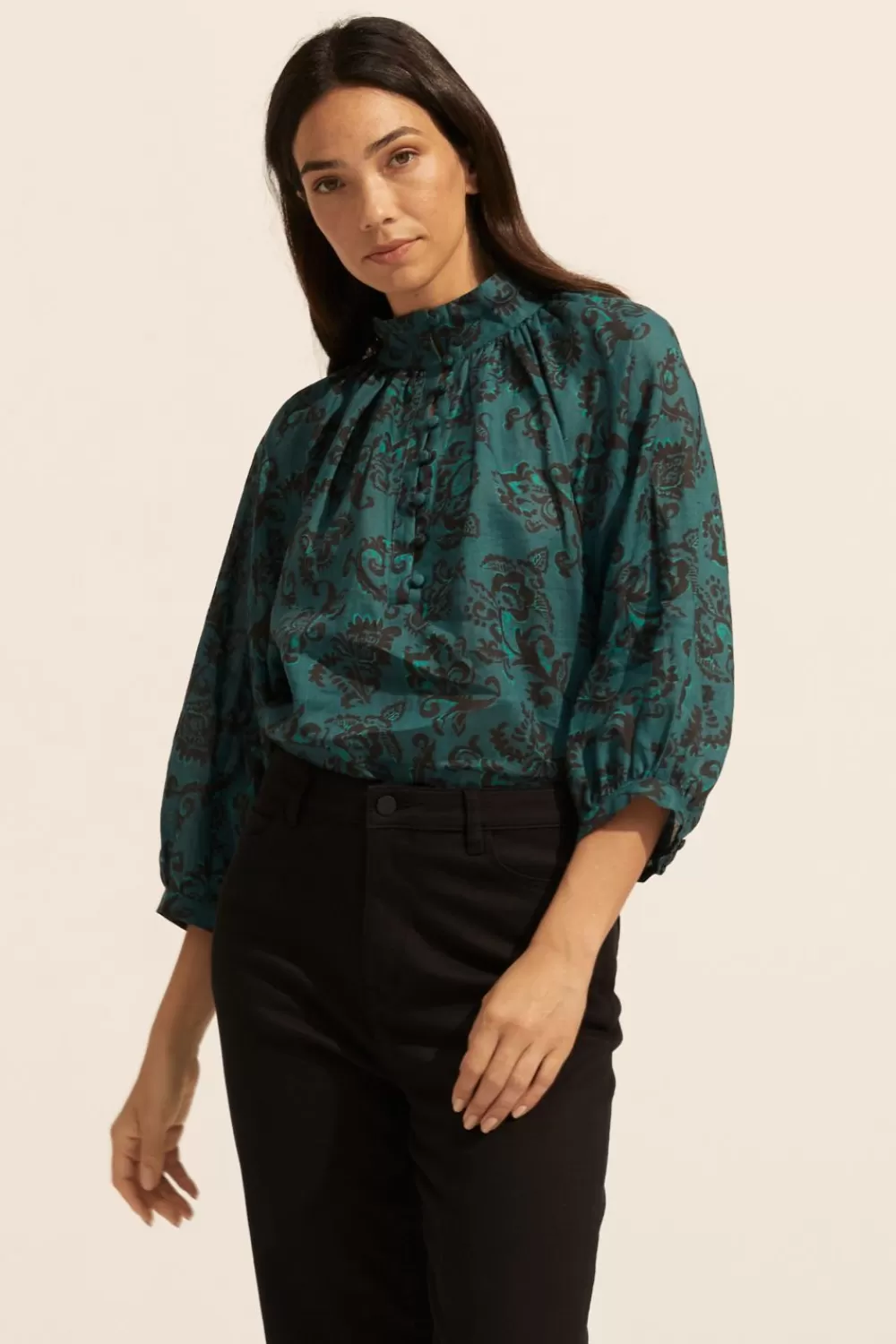 Women Zoe Kratzmann Fuse Top-Green Floral