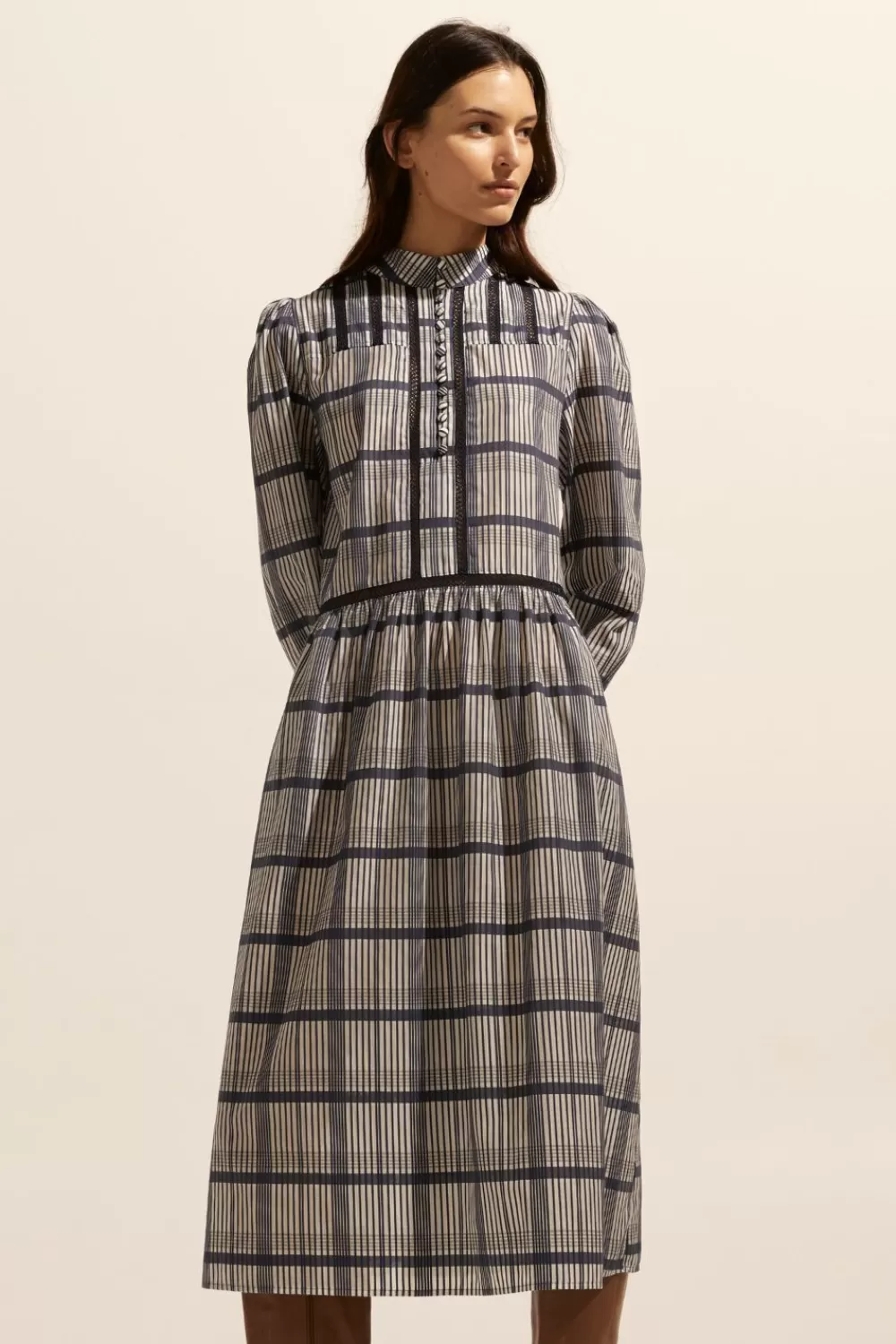 Women Zoe Kratzmann Gleam Dress-Ink/Porcelain Check