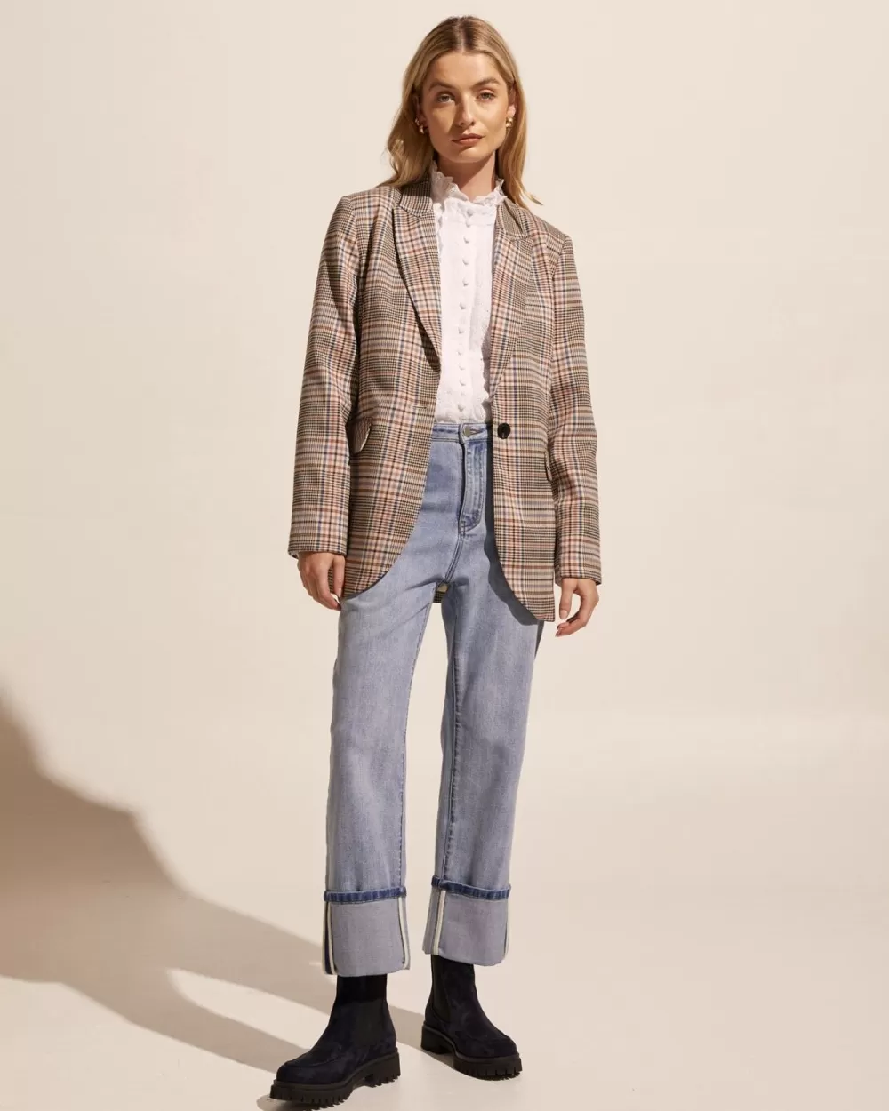 Women Zoe Kratzmann Index Jacket-Musk Check