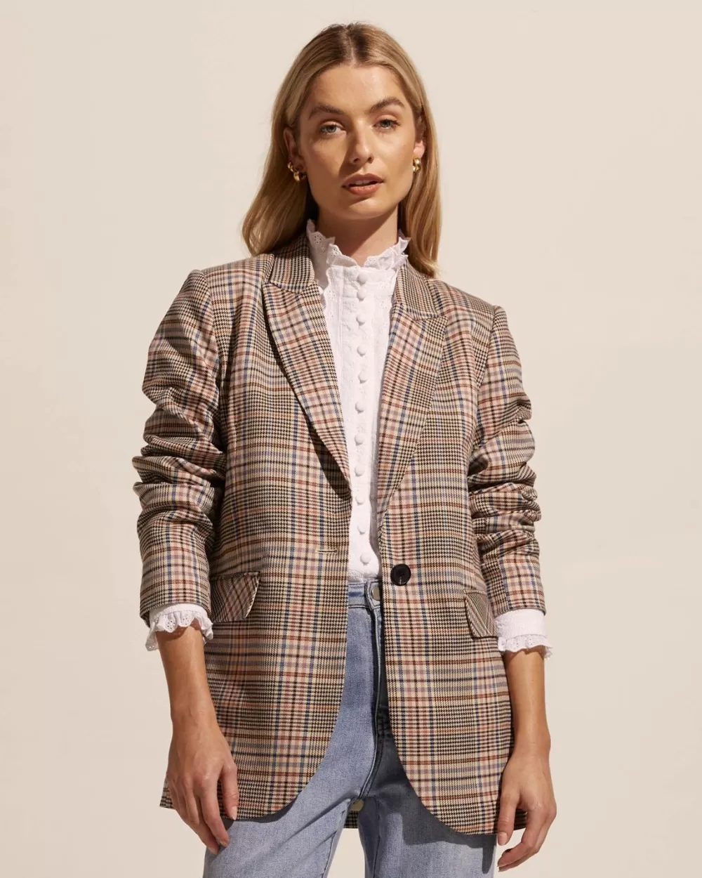 Women Zoe Kratzmann Index Jacket-Musk Check