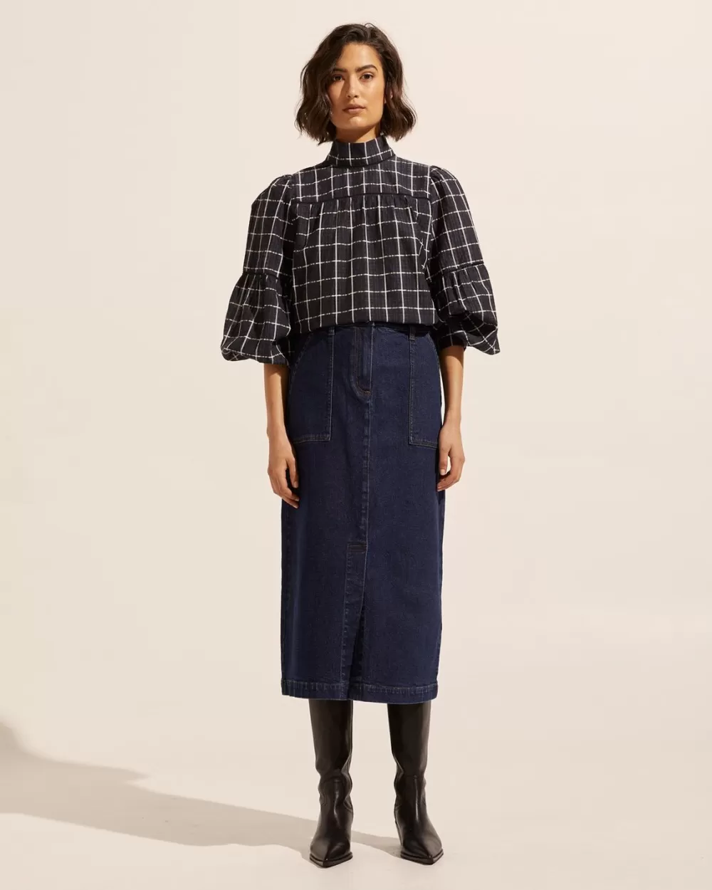 Women Zoe Kratzmann Loft Skirt-Dark Denim