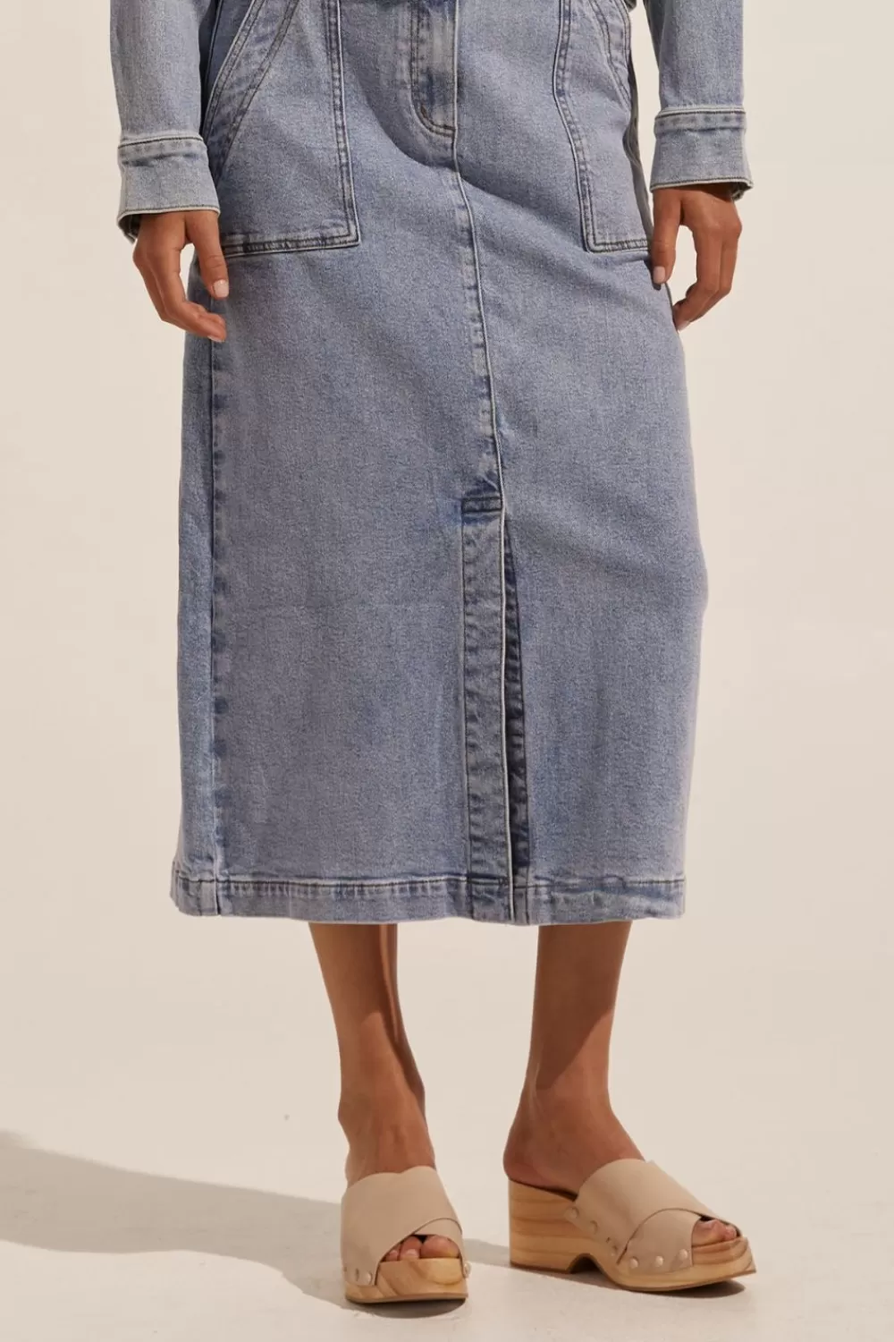 Women Zoe Kratzmann Loft Skirt-Washed Denim