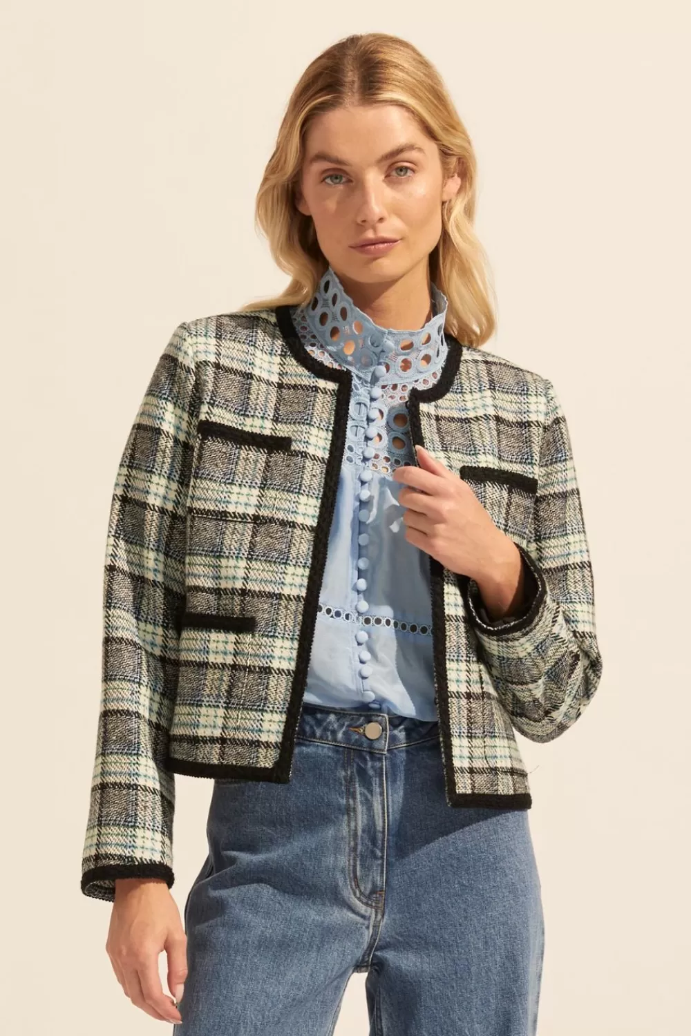 Women Zoe Kratzmann Patron Jacket-Green Check