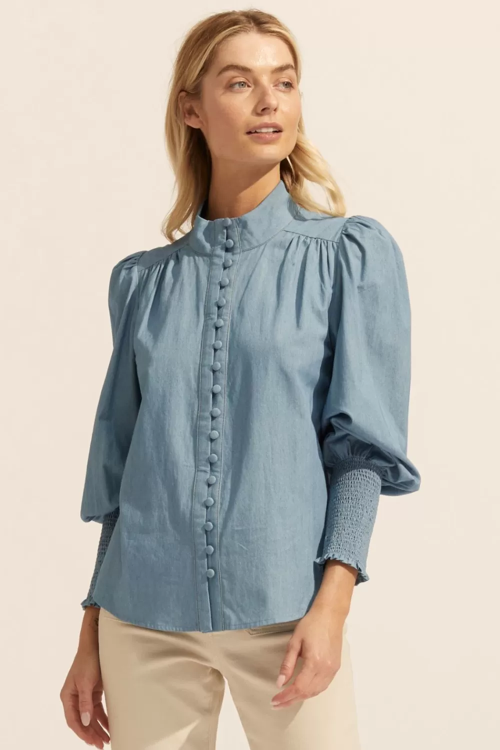 Women Zoe Kratzmann Pier Top-Chambray