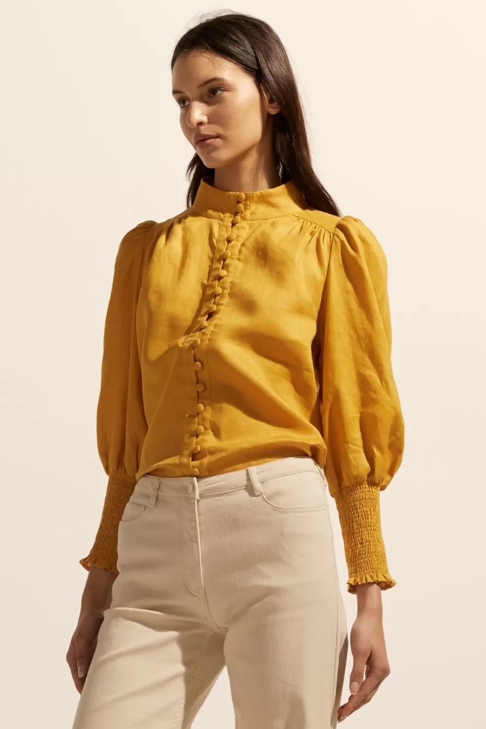 Women Zoe Kratzmann Pier Top-Ochre