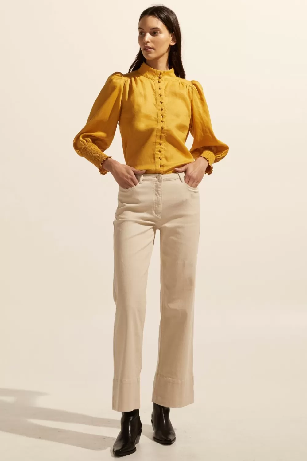 Women Zoe Kratzmann Pier Top-Ochre