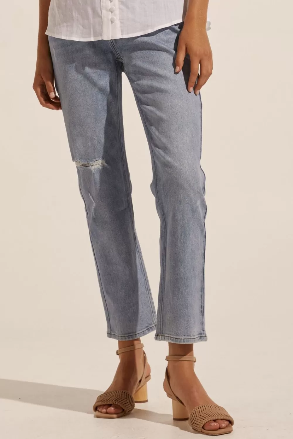 Women Zoe Kratzmann React Jean-Distressed Denim