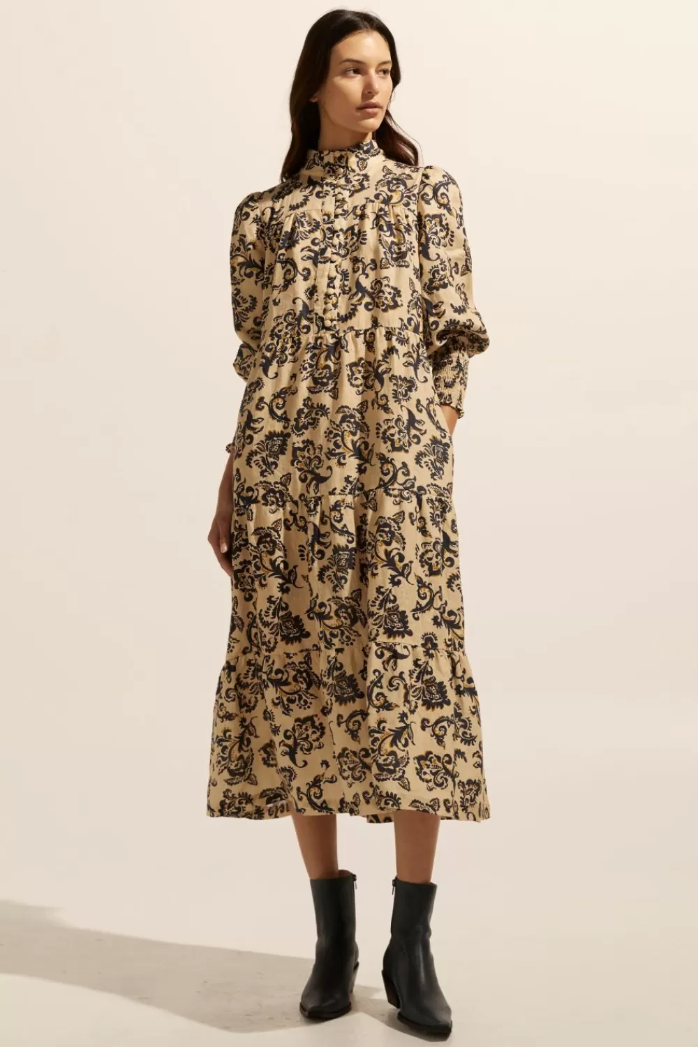 Women Zoe Kratzmann Recruit Dress-Ochre Floral