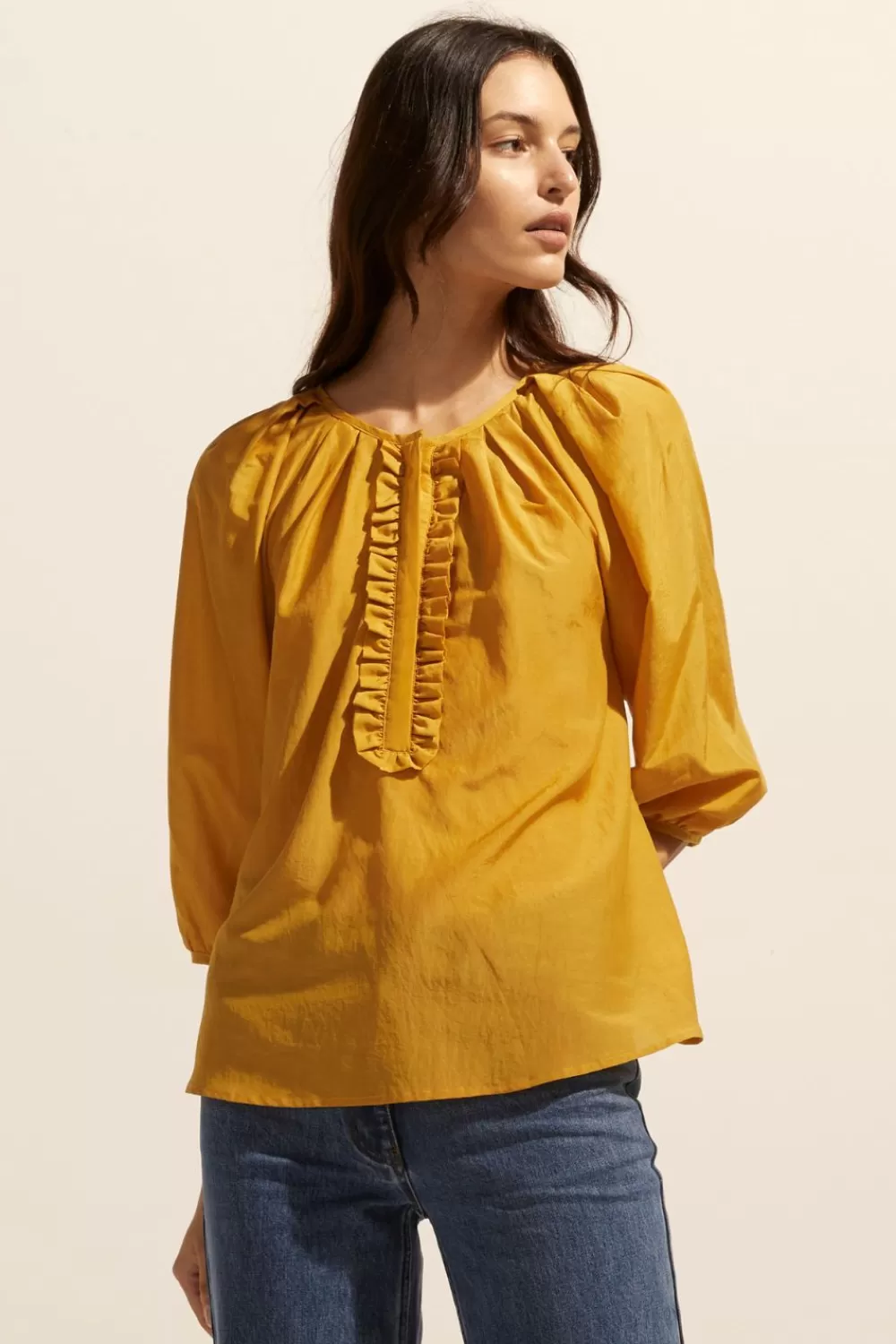 Women Zoe Kratzmann Refine Top-Ochre