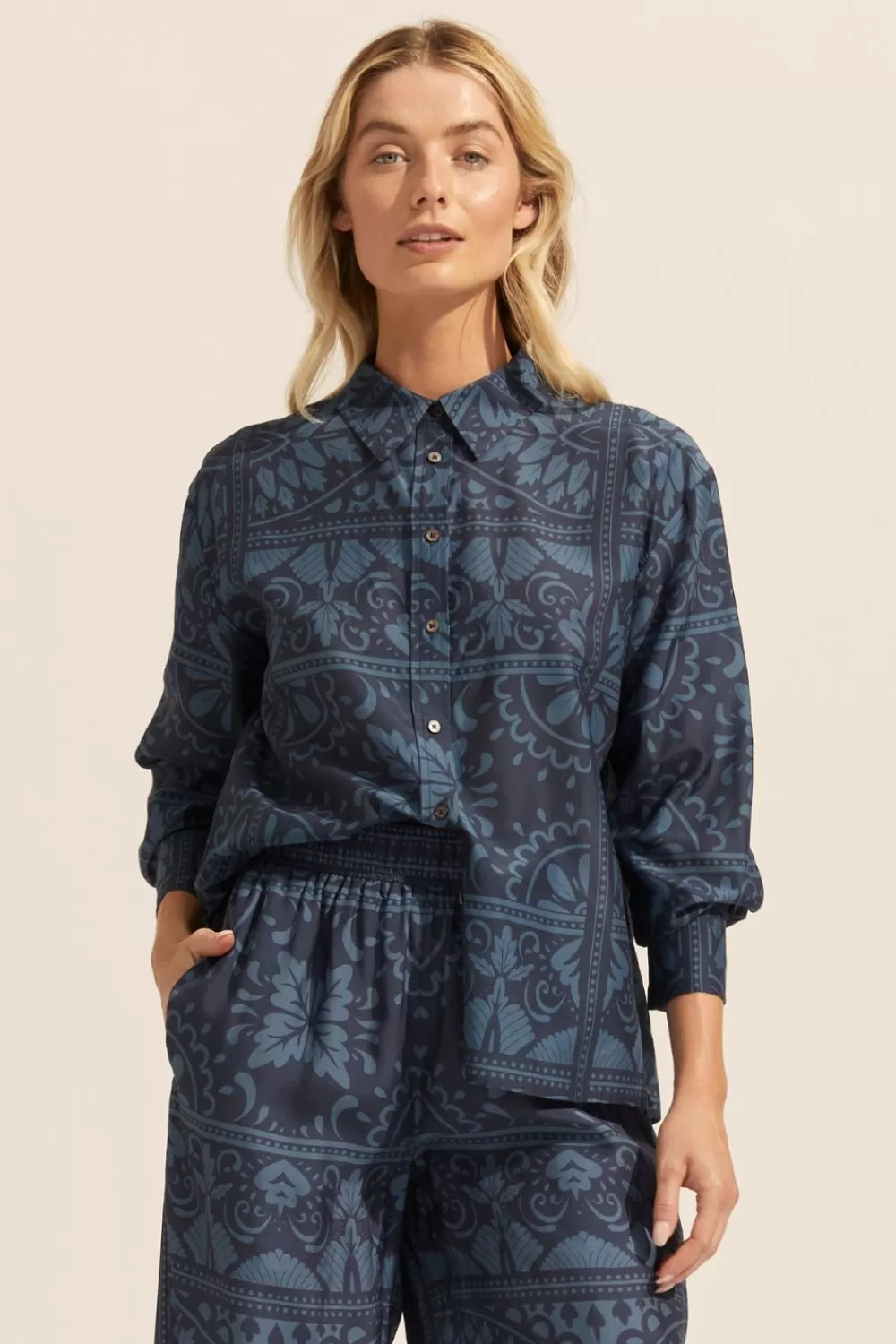 Women Zoe Kratzmann Reflex Top-Indigo Mosaic