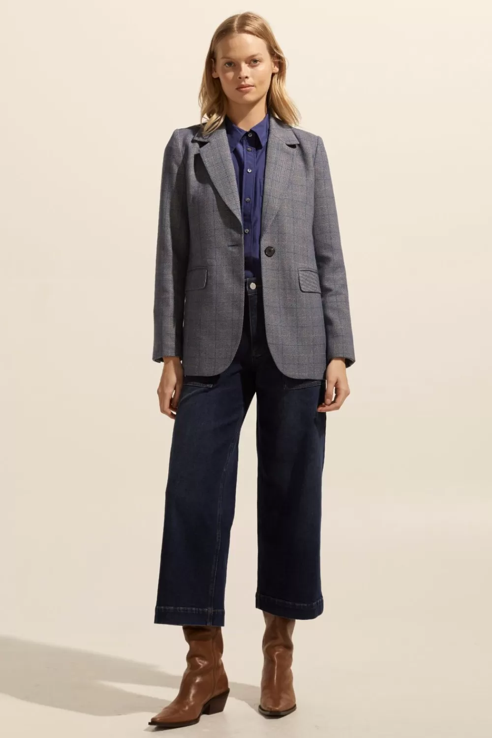 Women Zoe Kratzmann Scout Jacket-Sapphire Check