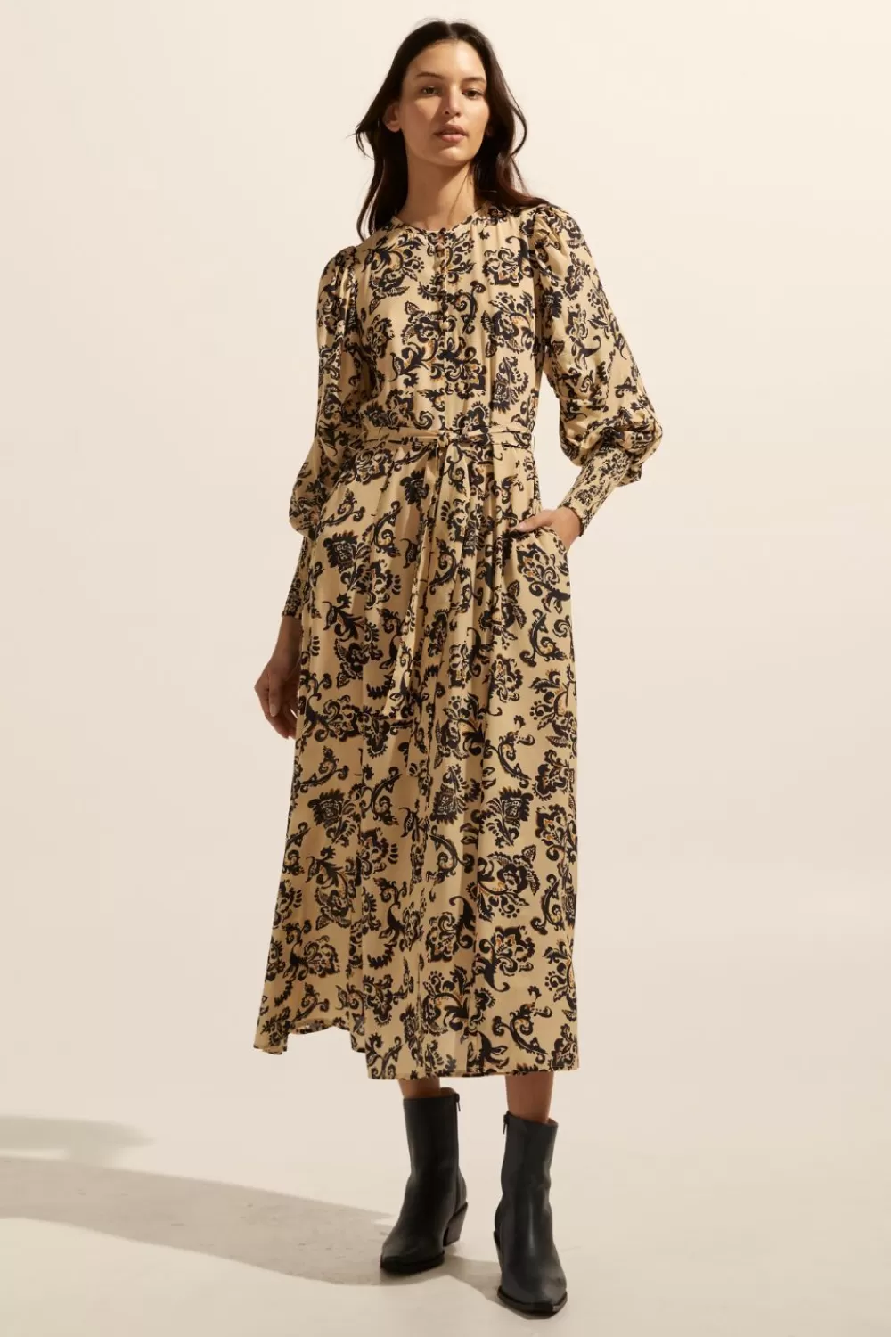 Women Zoe Kratzmann Tangent Dress-Ochre Floral