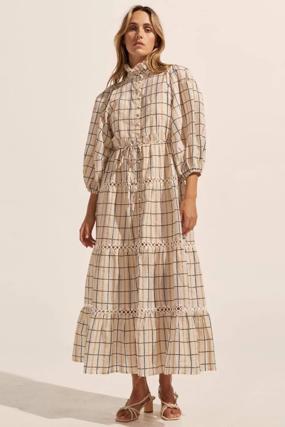 Women Zoe Kratzmann Toast Dress-Ivory Check