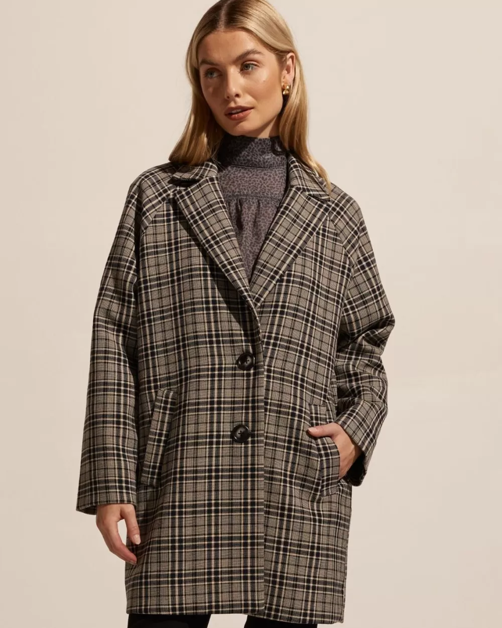 Women Zoe Kratzmann Transit Coat-Black Check