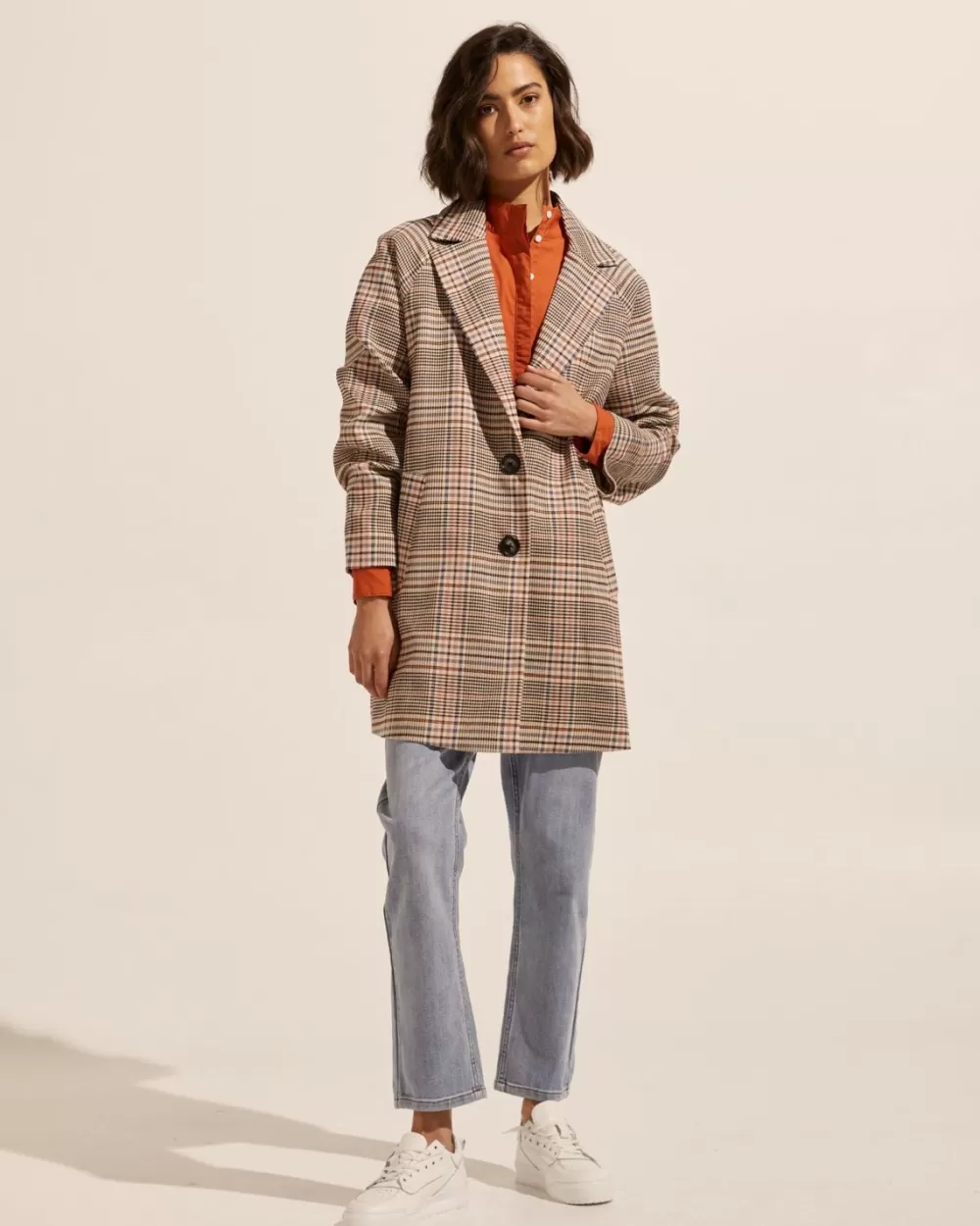 Women Zoe Kratzmann Transit Coat-Musk Check