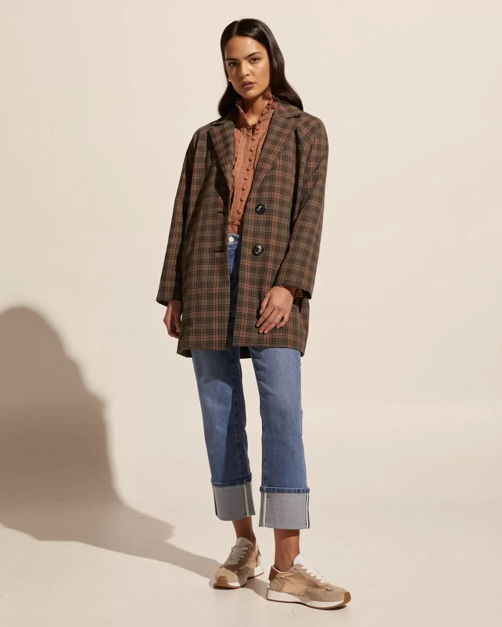 Women Zoe Kratzmann Transit Coat-Toasted Check