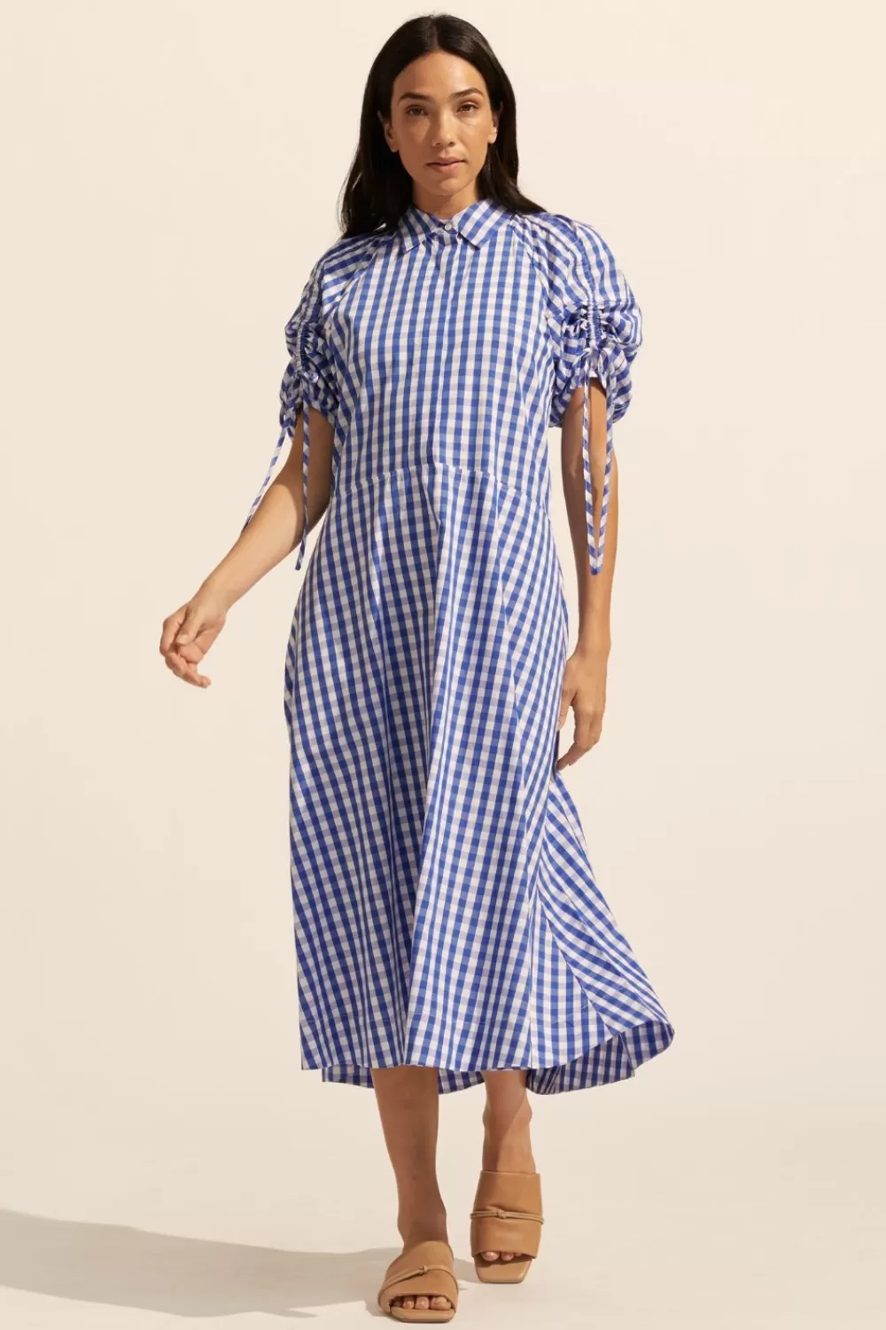 Women Zoe Kratzmann Urge Dress-Azure Gingham Check